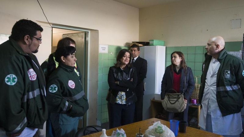 Lucía felicitó a los trabajadores del SAME