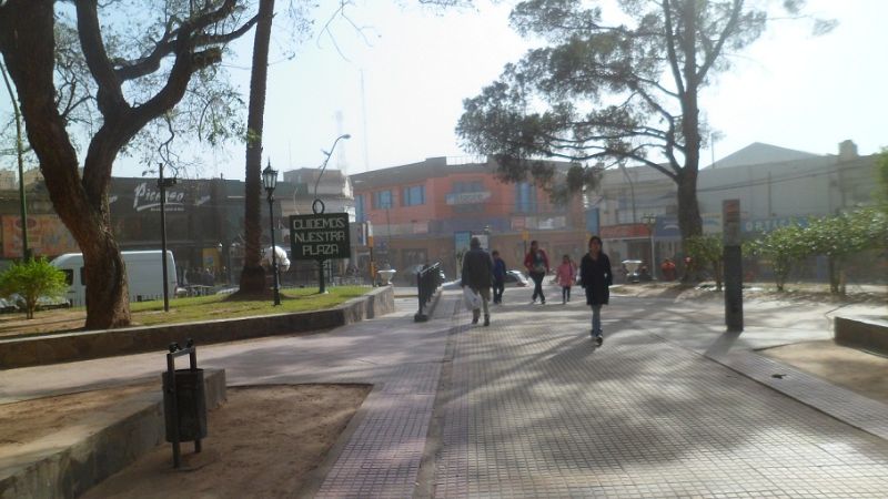 El centro capitalino tapado de tierra