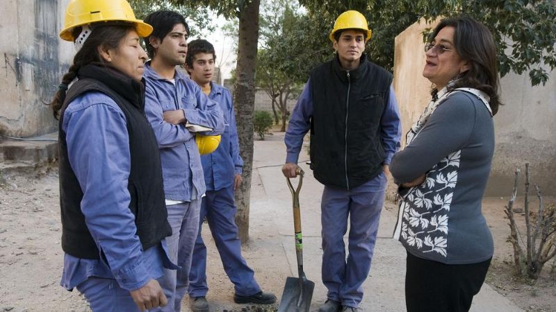 Lucía visitó a los cooperativistas del programa Argentina Trabaja