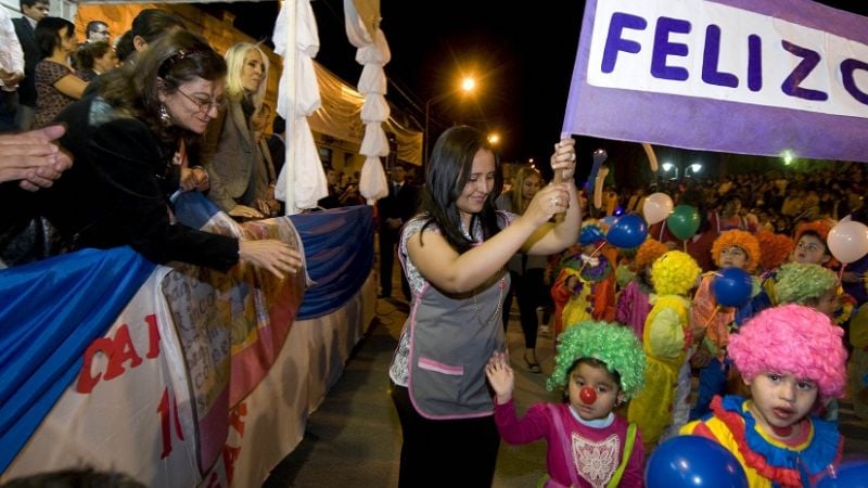 Anuncios de Corpacci en el cumpleaños de Saujil