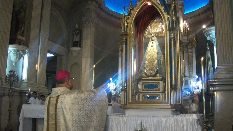 Emotiva acción de gracias a la Virgen a 8 años del terremoto