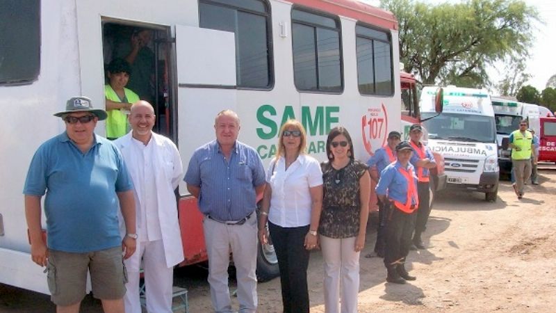 El móvil hospitalario del SAME trabaja en el recorrido del Dakar