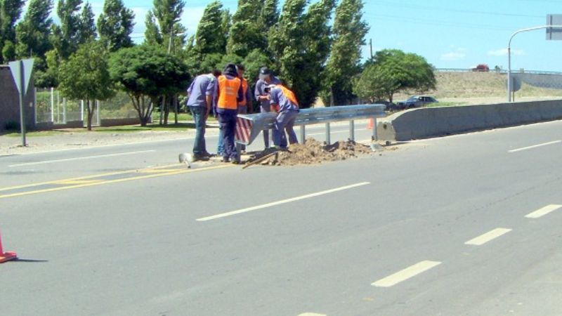 Vialidad Nacional repuso baranda en la circunvalación