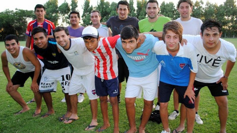 Duscher con “los pibes”