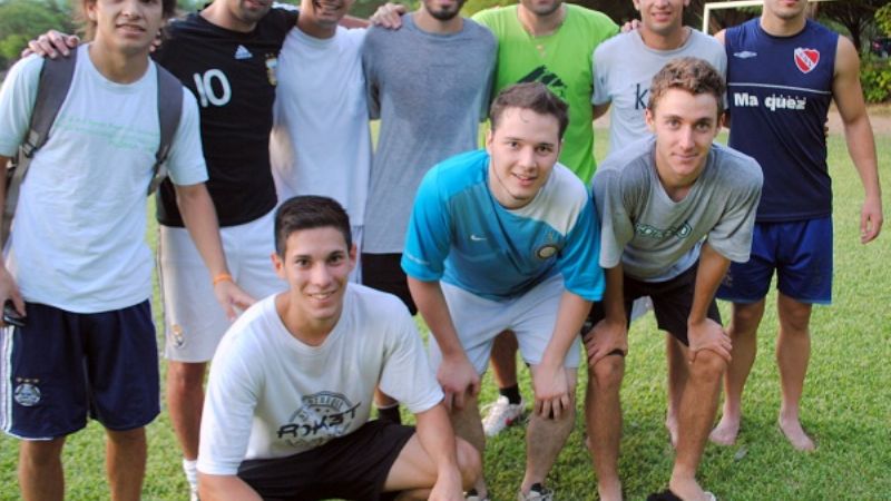 Duscher con “los pibes”