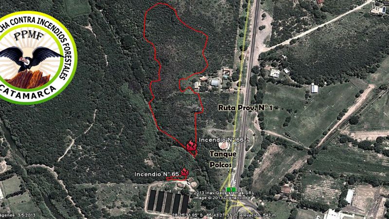 En 2013, Catamarca suma 67 incendios forestales