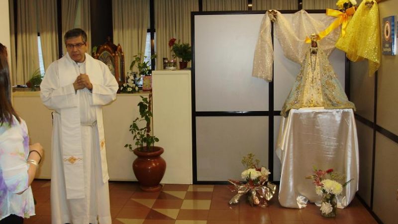 Visita de la Virgen al Rectorado y a la AFIP