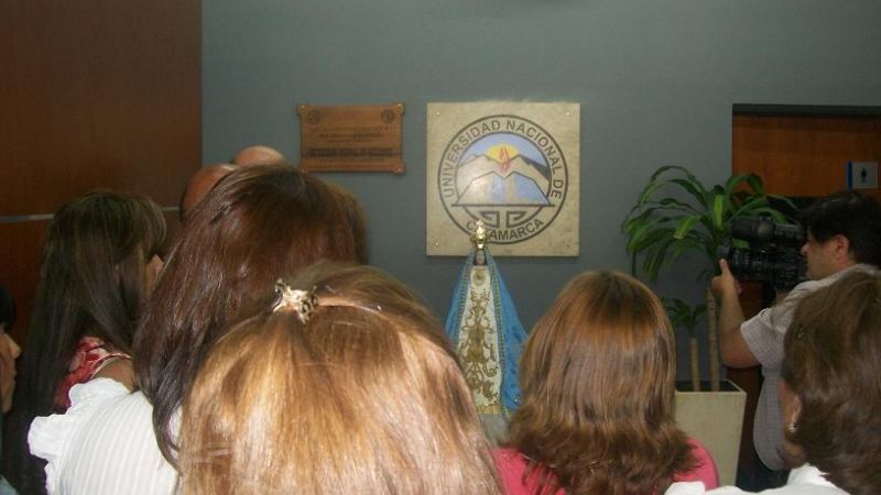 Visita de la Virgen al Rectorado y a la AFIP