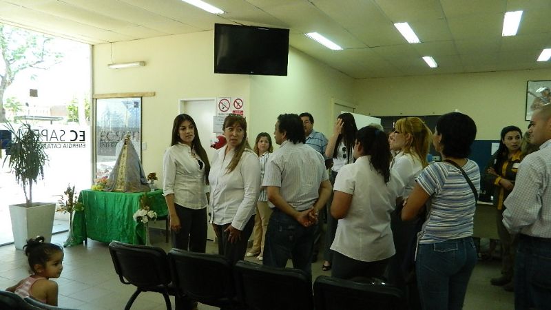 La imagen de la Virgen del Valle en la empresa de Energía 