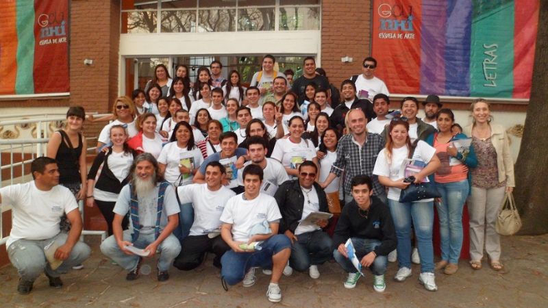 Estudiantes de nivel superior en encuentro en el Ecunhi y Tecnópolis