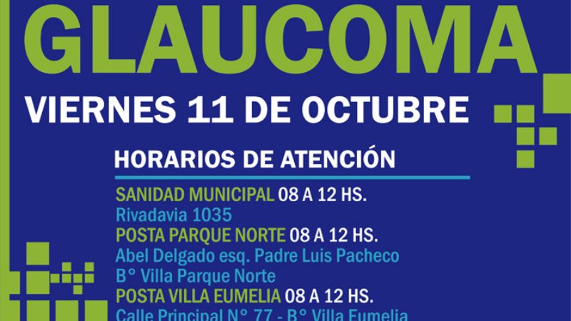 Tercera campaña de prevención de glaucoma en la Capital