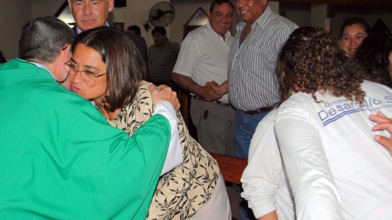 Lucía encabezó una misa para rezar por Cristina