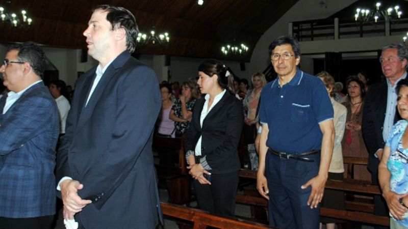 Lucía encabezó una misa para rezar por Cristina