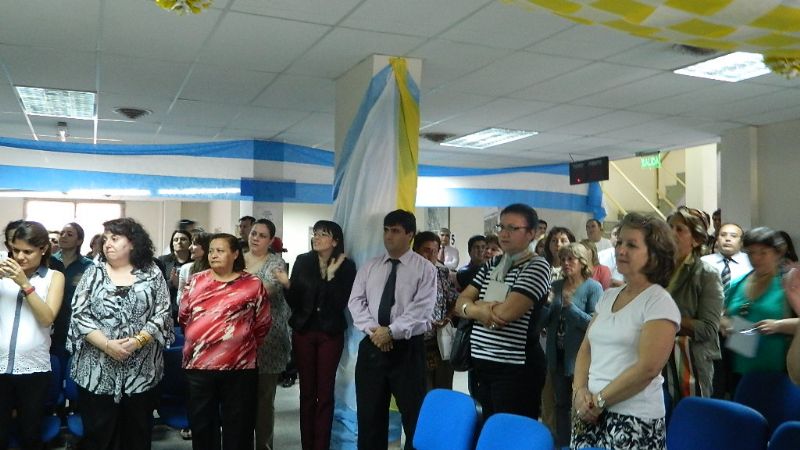 La Virgen visitó biblioteca y el Hogar de Ancianos 