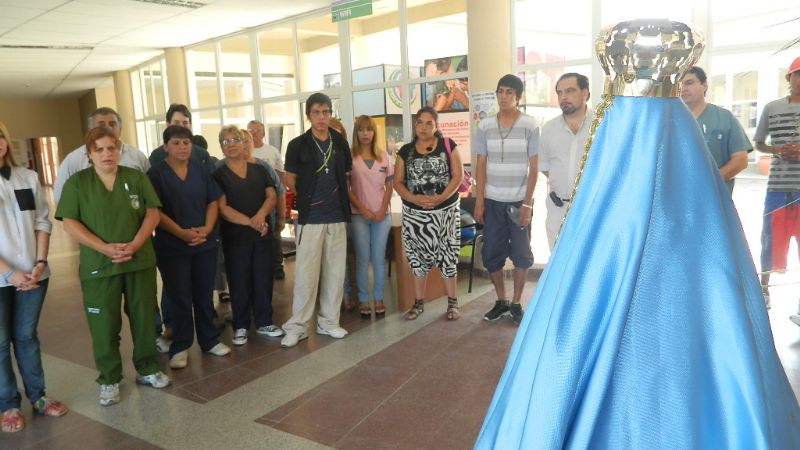 La Virgen visitó el Registro Civil, el Centro Integral de Salud y ECA