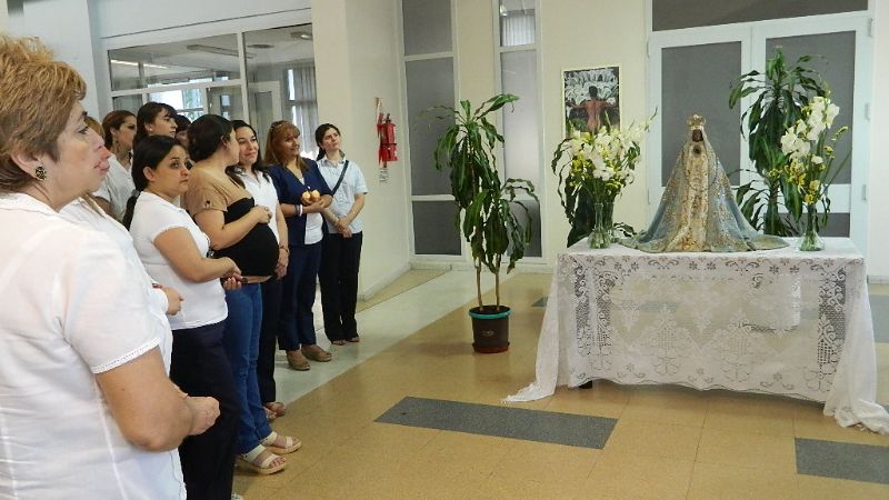 La Virgen visitó el Registro Civil, el Centro Integral de Salud y ECA