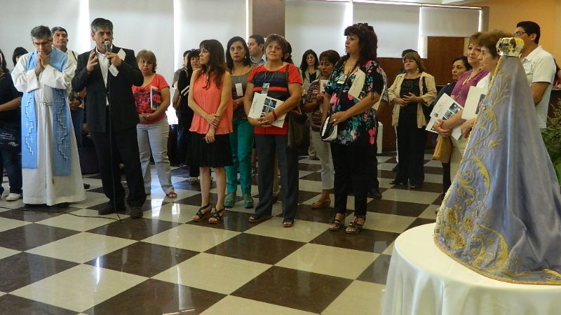 La Virgen visitó el Urbano Girardi, el Colegio Abogados y Defensa Civil