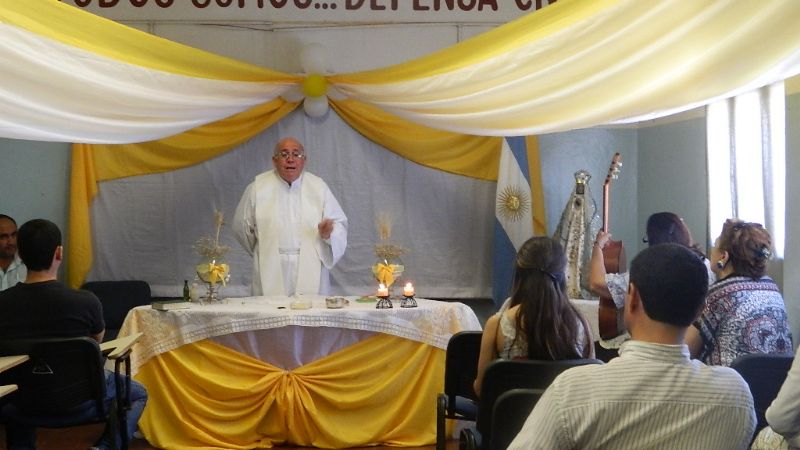 La Virgen visitó el Urbano Girardi, el Colegio Abogados y Defensa Civil