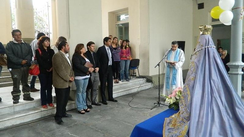 La Virgen recorrió varias instituciones