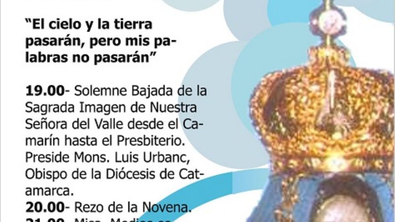 Programa de actividades para hoy en la bajada de la Virgen del Valle