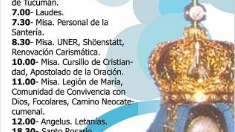 Medios de comunicación homenajearon a la Virgen