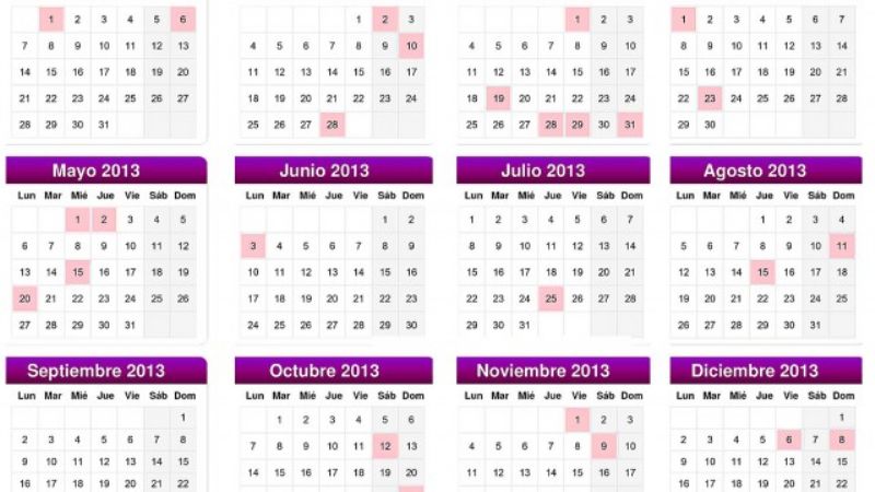 Se cierra el año de los feriados