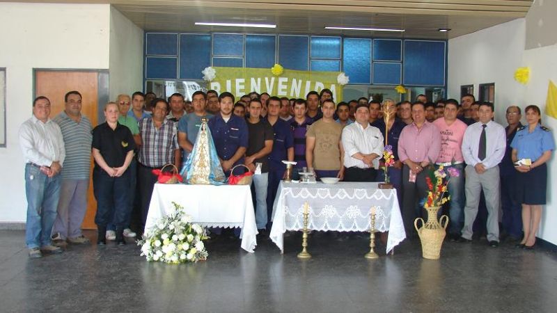La Virgen del Valle visitó el Departamento Logística de la Policía