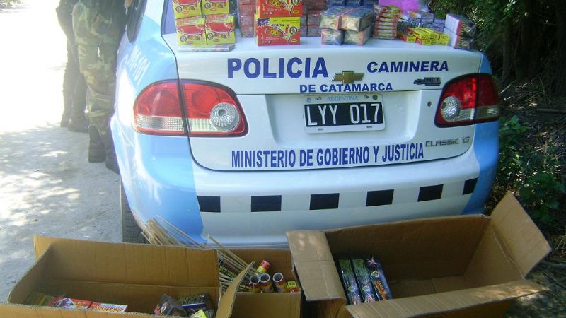Secuestran 220 kg de cerdos y pirotecnia en Nueva Coneta 
