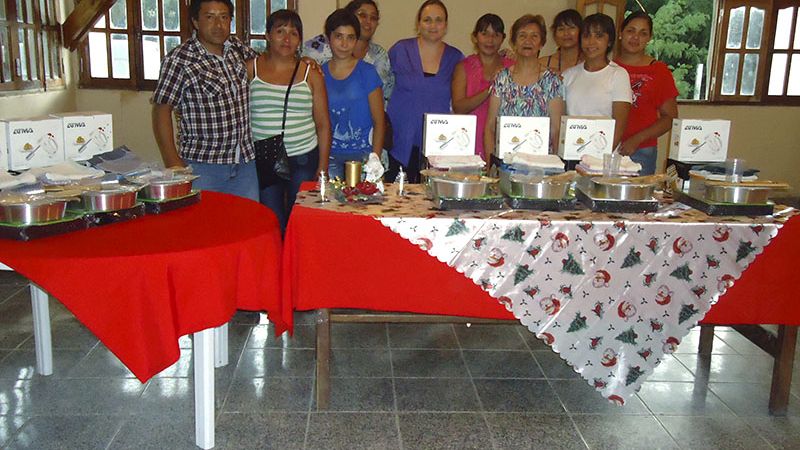 Se entregaron kits a la capacitación de cocina