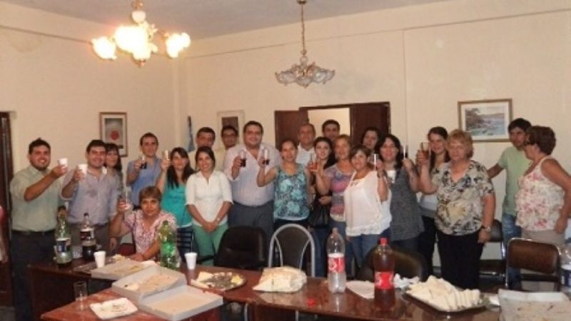 Empleados brindaron en el CD de Valle Viejo