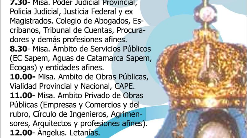 Actividades para hoy en la Solemne Fiesta de la Virgen del Valle