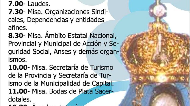 Programa de actividades para hoy por las festividades marianas