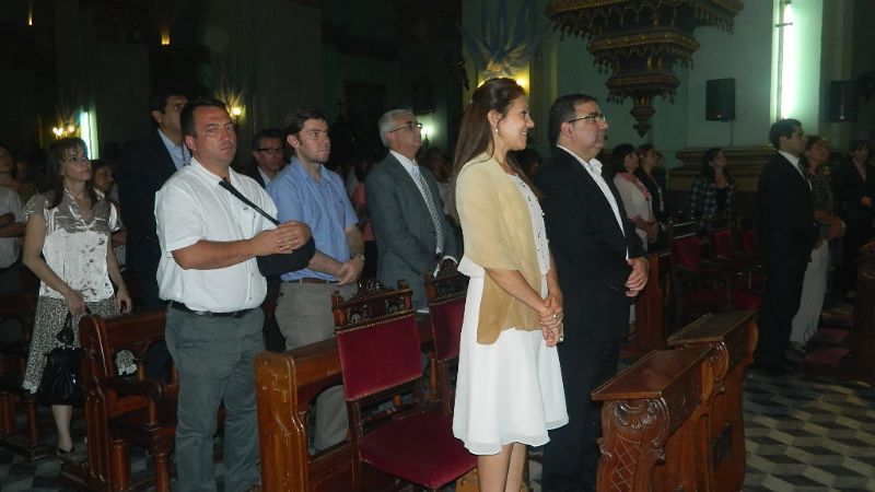 Lucía celebró su cumpleaños junto a la Virgen