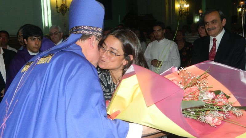 Lucía celebró su cumpleaños junto a la Virgen