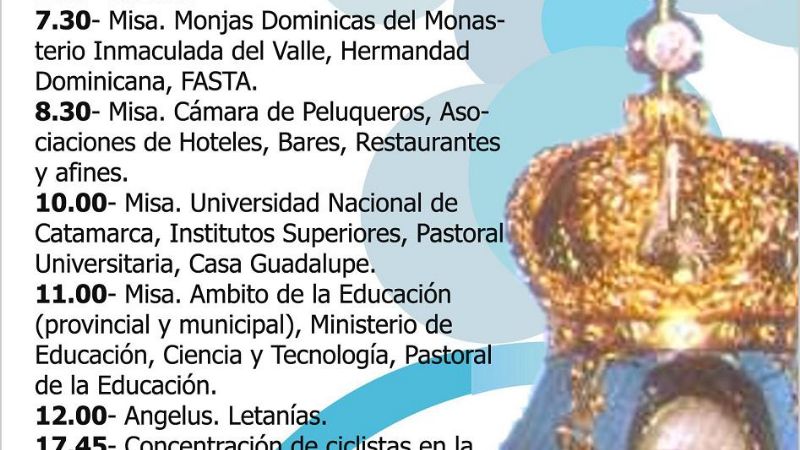 Fiesta de la Virgen: Programación para hoy