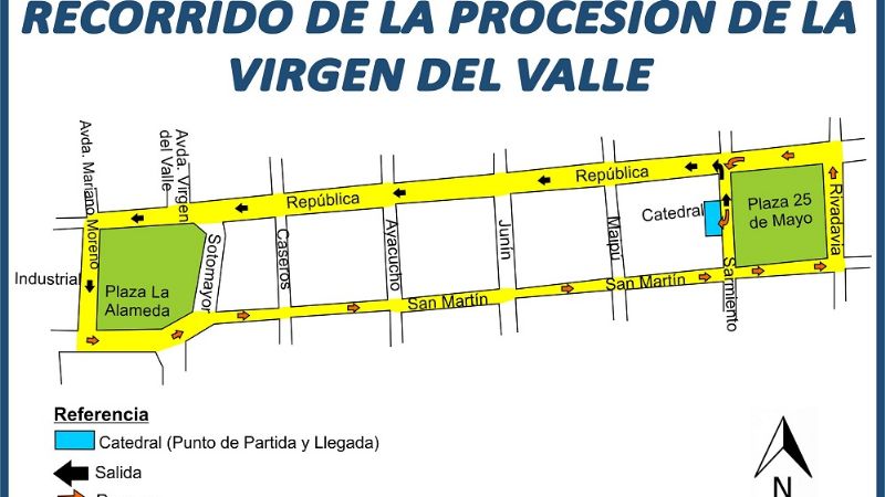 Detalles de la procesión de la Virgen del Valle