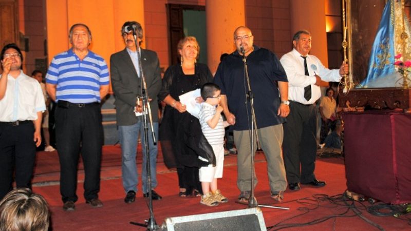Músicos y cantores en la Serenata a la Virgen"