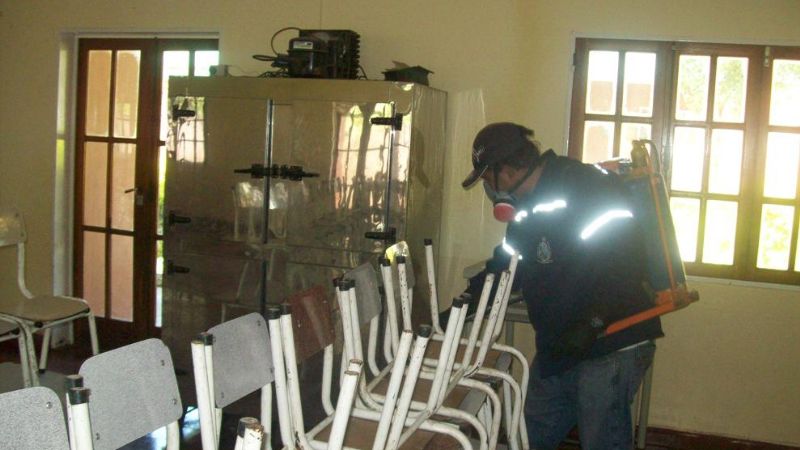 Desinfecciones en comedores infantiles municipales