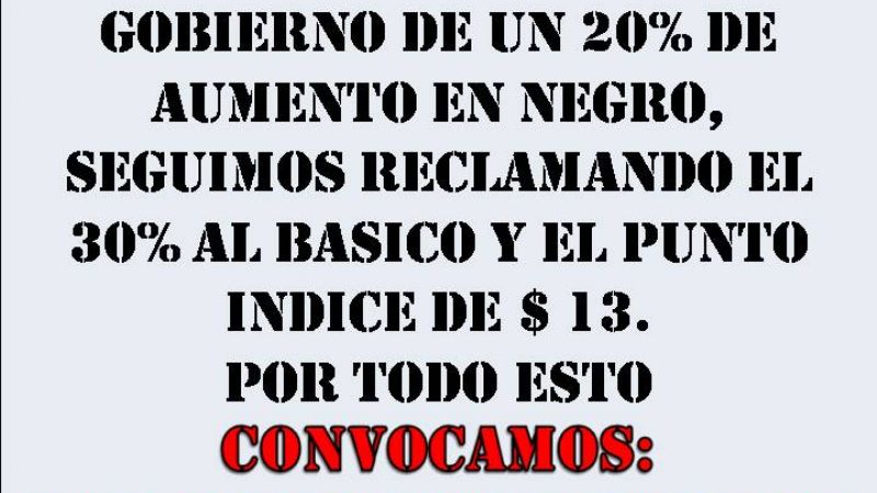 El SUTECA va a paro y no comienza las clases
