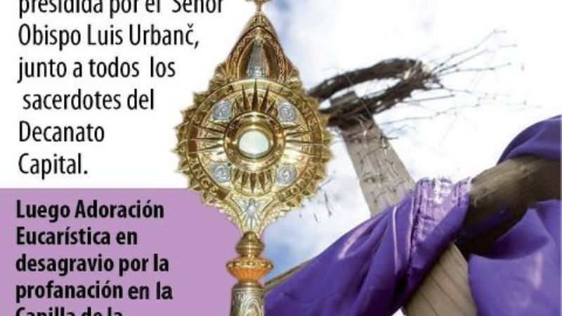 Desagravio por robo al Altar de la Capilla del Buen Pastor 