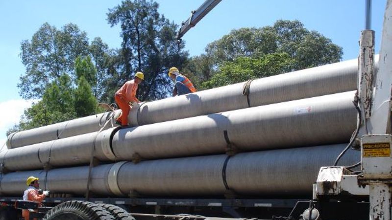 Obras de desagüe en la ciudad