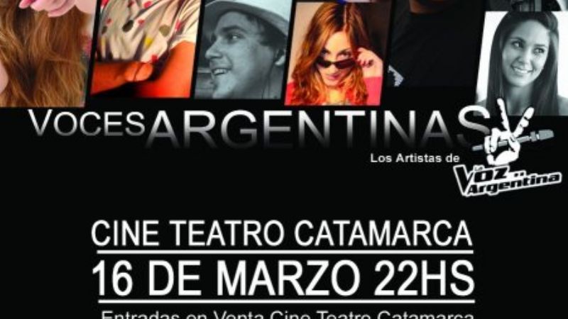 Gonzalo Andrada y ex participantes de La Voz Argentina en concierto