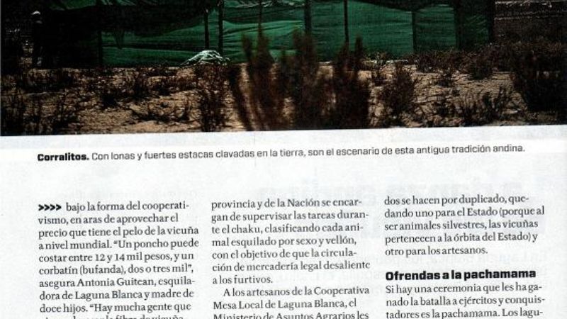 El Chacu en Revista Rumbos
