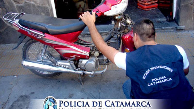 Recuperan una moto robada en Valle Viejo