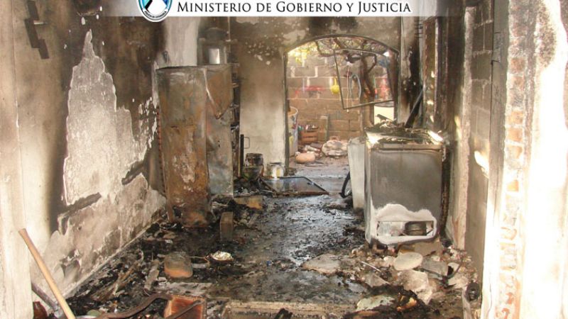 Incendio en el barrio Eva Perón