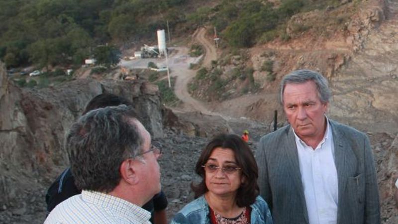 La Gobernadora recorrió la obra del Dique Las Tunas