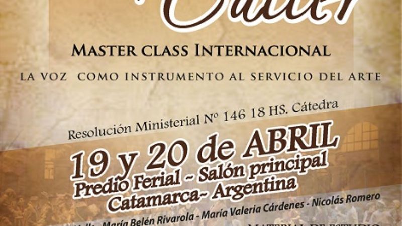 Figuras internacionales dictan taller sobre la voz