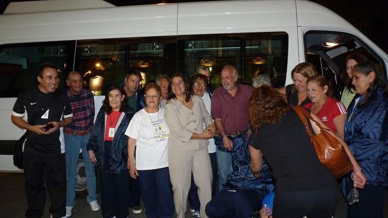 Corpacci despidió contingente de Adultos Mayores que viaja a Embalse