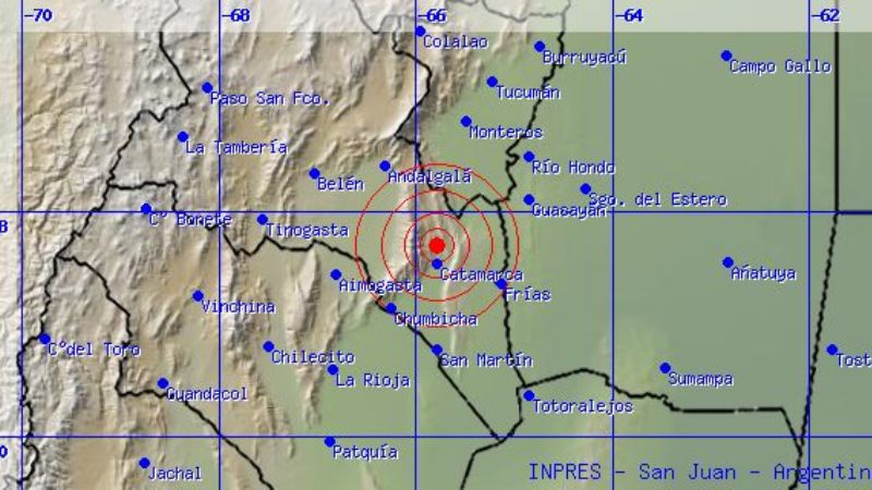 Leve temblor en Catamarca