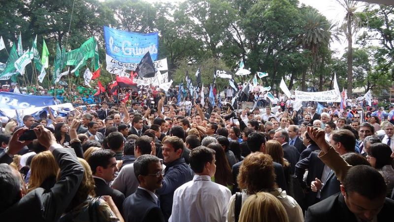 Corpacci saludó a la militancia